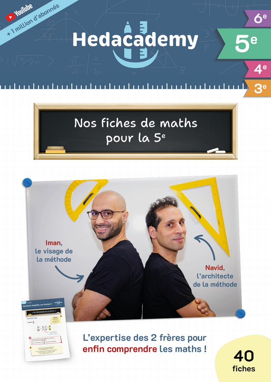 5e : Nos 40 fiches pour assurer en maths 💪