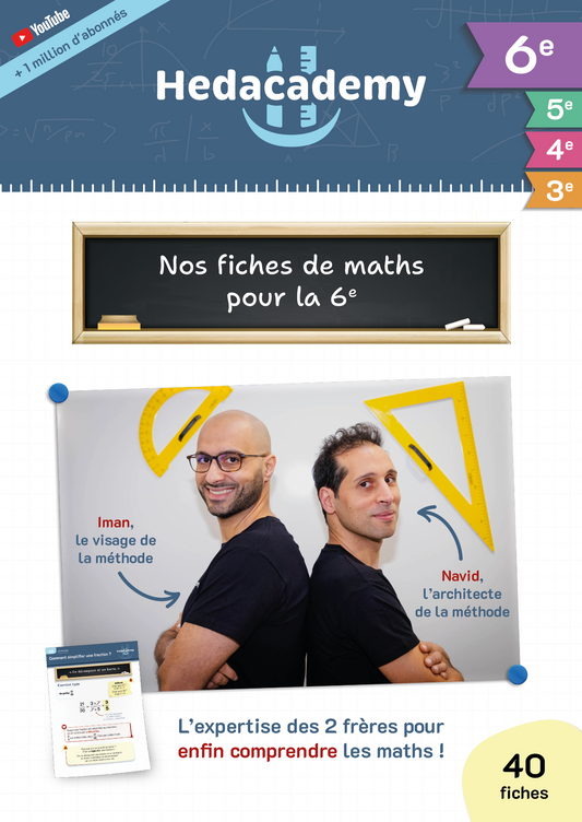 6e : Nos 40 fiches pour assurer en maths 💪